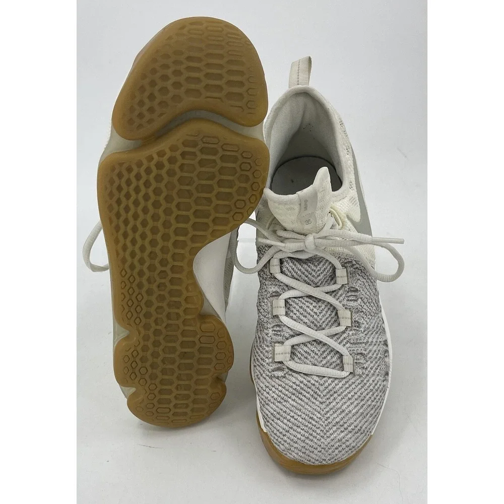 Nike Zoom KD 9 GS KEVIN DURANT Pale Grey Flyknit Sneakers Youth 7Y 855908-098